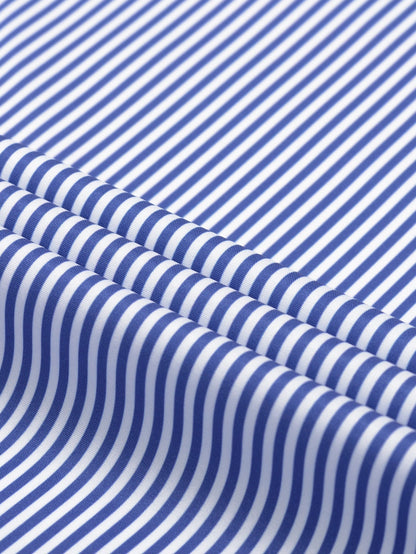 Long Sleeve Stripe Button Up Shirt & Slim Fit Tapered Trousers