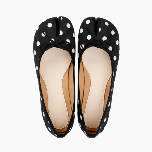 Women Retro Polka Dots Split Toe Tabi