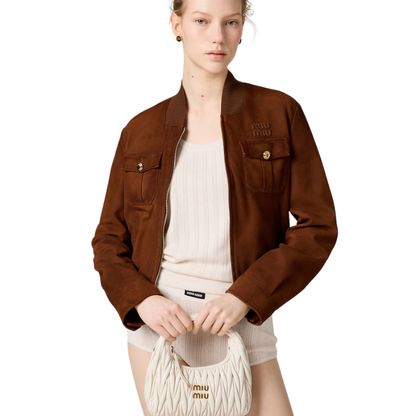 Wander matelassé nappa hobo White