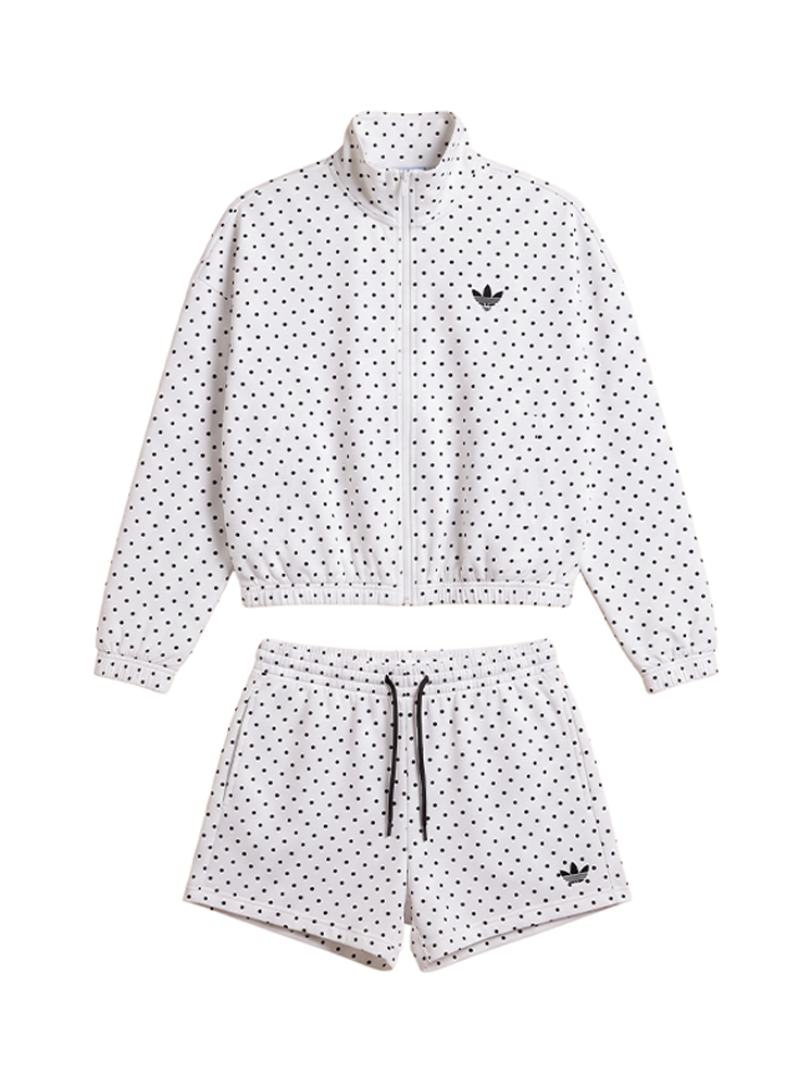 Polka Dot High Neck Zip Up Co-ord Set