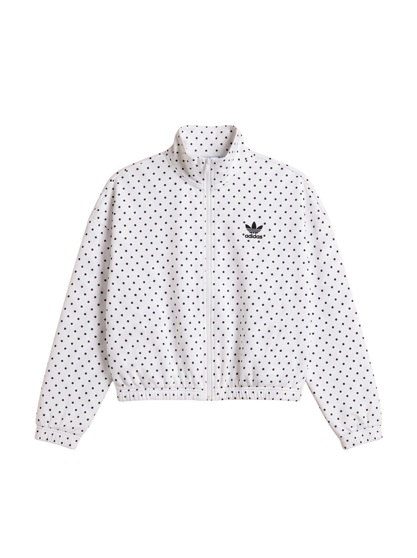 Polka Dot High Neck Zip Up Co-ord Set